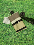 Black & Grey Stripe Print Handmade Doggie Doo / Puppy Poop Bag Holder Pouch