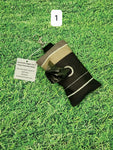 Black & Grey Stripe Print Handmade Doggie Doo / Puppy Poop Bag Holder Pouch