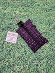Purple with Black & Silver Textured Wave Handmade Doggie Doo / Puppy Poop Bag Holder Pouch