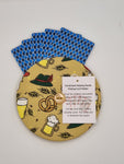 Bavarian Theme with Pretzel, Beer, Hat & Sausage Print Handmade Helping Hand Playing Card Holder