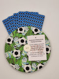 Football Pitch Print Handmade Helping Hand Playing Card Holder