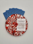 Red & White Christmas Candy Cane Sweet Print Handmade Helping Hand Playing Card Holder