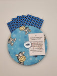 Blue with Fun Zebra Print Handmade Helping Hand Playing Card Holder