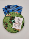 Pig in Field Print Handmade Helping Hand Playing Card Holder