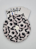 Black & White Football Print Handmade Helping Hand Playing Card Holder