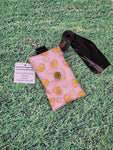 Light Pink with Yellow Chick Print Handmade Doggie Doo / Puppy Poop Bag Holder Pouch