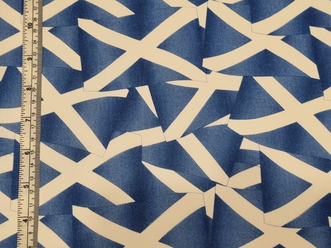 100% Cotton Nutex Scottish Saltire Flag Print Fabric - per metre