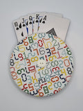 Multicolour Number Print Handmade Helping Hand Playing Card Holder