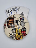 Skeleton Party Print Handmade Helping Hand Playing Card Holder