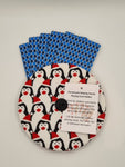 Christmas Penguin Print Handmade Helping Hand Playing Card Holder
