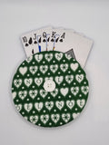 NOEL Heart Christmas Print Handmade Helping Hand Playing Card Holder