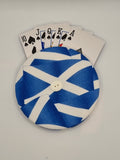 Scotland Scottish Saltire Flag Football Print Handmade Helping Hand Playing Card Holder