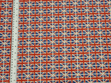 100% Cotton Union Jack Coronation Patriotic Print Fabric - per metre