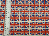 100% Cotton Union Jack Coronation Patriotic Print Fabric - per metre