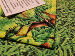 Green Dinosaur Print Handmade Waterproof Base Sit Mat - Great for Picnics