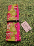 Lime Green with Teacup Print Handmade Waterproof Base Sit Mat - Great for Picnics