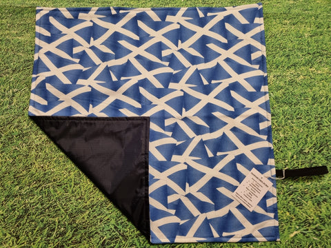 Scottish Saltire Flag Print Handmade Waterproof Base Sit Mat - Great for Picnics