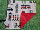 London Theme Coronation Patriotic Print Handmade Waterproof Base Sit Mat - Great for Picnics