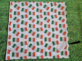 Irish Tricolour Flag Print Handmade Waterproof Base Sit Mat - Great for Picnics