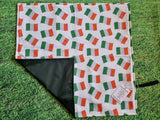 Irish Tricolour Flag Print Handmade Waterproof Base Sit Mat - Great for Picnics