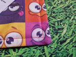 Multicoloured Funny Face Box Print Handmade Waterproof Base Sit Mat - Great for Picnics