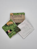 Set of 6 Pig in Field Print Handmade Reusable Make Up Remover Pads