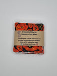 Set of 6 Black with Red Poppy Flower Print Handmade Reusable Make Up Remover Pads
