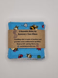 Set of 6 Blue with Bee / Bumblebee Print Handmade Reusable Make Up Remover Pads