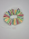 S1320 - Multicolour Stripe Print Handmade Fabric Hair Scrunchies