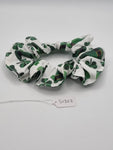 S1322 - Irish Theme Shamrock & Leprechaun Hat Print Handmade Fabric Hair Scrunchies