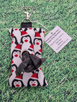 Fun Christmas Penguin Print Handmade Doggie Doo / Puppy Poop Bag Holder Pouch