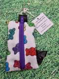 Multicoloured Gummy Bear Sweet Print Handmade Doggie Doo / Puppy Poop Bag Holder Pouch