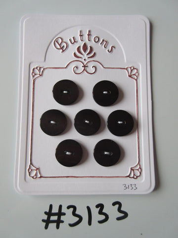 #3133 Lot of 7 Shiny Brown Buttons
