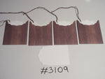 Set of 4 No. 3109 Brown Woodgrain / Brushstroke Design Unique Handmade Gift Tags