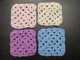 Set of 36 Handmade Crochet Squares - Pastels Block Colours