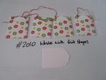 Set of 4 No.2010 White with Fruit Shapes Unique Handmade Gift Tags