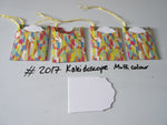 Set of 4 No.2017 Kaleidoscope Multi Colour Unique Handmade Gift Tags