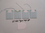 Set of 4 No.2080 Aqua Large Spot Unique Handmade Gift Tags