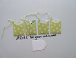 Set of 4 No.2082 Pale Green with bubble Unique Handmade Gift Tags