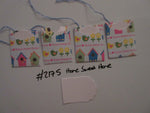 Set of 4 No.2175 Home Sweet Home Unique Handmade Gift Tags