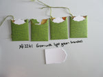 Set of 4 No.2241 Green with Light Green Branches Unique Handmade Gift Tags