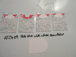 Set of 4 No.2409 Pale Blue with White Snowflakes Unique Handmade Gift Tags