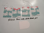 Set of 4 No.2410 Blue with White Street Print Unique Handmade Gift Tags