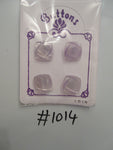 No.1014 Lot of 4 Lilac Pearlescent Type Buttons
