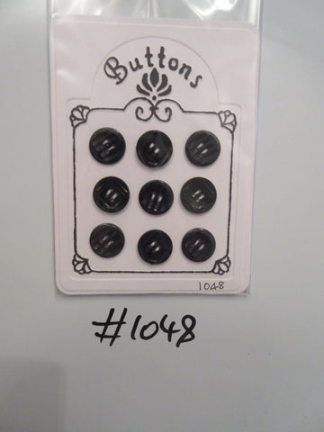 No.1048 Lot of 9 Black Assorted Buttons