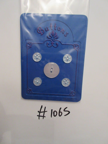 No.1065 Lot of 5 Blue Assorted  Buttons