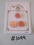 No.1099 Lot of 3 Pink Pearlescent Buttons