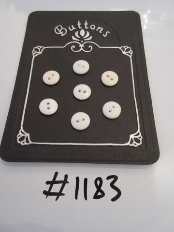 No.1183 Lot of 7 White Buttons