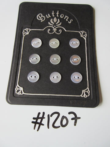 No.1207 Lot of 9 Clear Buttons