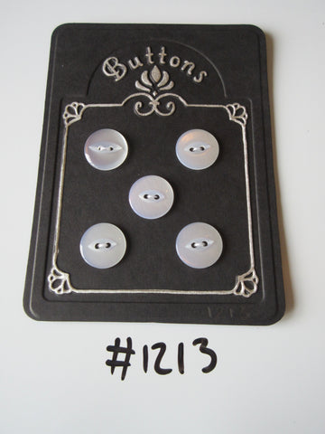 No.1213 Lot of 5 Clear Buttons